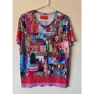 NWOT Clover Canyon Graphic Short Sleeve Top Size Medium